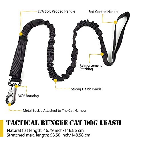 Tactical Cat Harness and Leash for Walking Escape Proof, Adjustable Military K9 Pet Vest Harness Easy Control for Large Cat, Puppy and Small Dog (Red) - color: Red