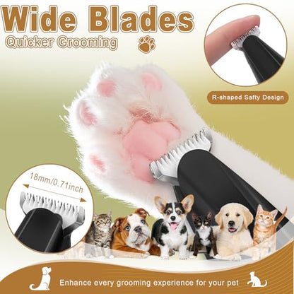 New Pet Precision Trimmer,Pet Dog Paw Trimmer with LED Light,3 Adjustable Speeds, Low Noise, for Trimming Paws, Eyes, Ears, Between Toes, USB Rechargeable