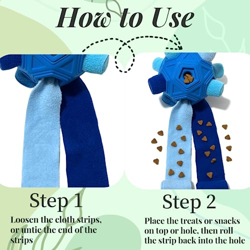 Snuffle Ball for Dog Toys Unbreakable Upgrade Ball Interactive Toy Foraging Snuffle Mat Puppy Treat Dispenser Slow Feeder Dog Puzzle Toys for Small, Medium, Large Pets (Blue) - color: Blue