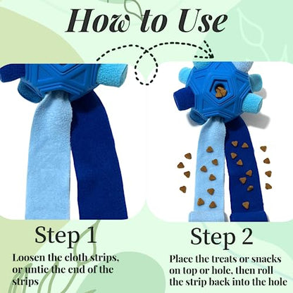 Snuffle Ball for Dog Toys Unbreakable Upgrade Ball Interactive Toy Foraging Snuffle Mat Puppy Treat Dispenser Slow Feeder Dog Puzzle Toys for Small, Medium, Large Pets (Blue) - color: Blue