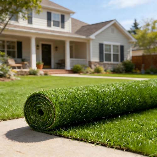 Artificial Turf Grass Outdoor, 3FTx5FT Realistic Fake Grass Rug, Premium Pet Pad & Synthetic Lawn Mat for Garden, Landscape, Patio, Balcony, 15 Sq Ft, Elegant & Durable (3 * 5 FT) - size: 3' x 5' (Rectangular)