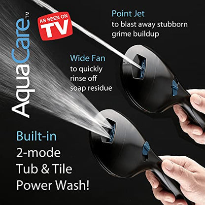 Hotel Spa AquaCare As-Seen-On-TV High Pressure Handheld/Rain 50-mode 3-way Shower Head Combo with Adjustable Arm - Anti-clog Nozzles, Tub & Pet Power Wash, 6 ft. Hose, Rubbed Bronze Finish - color: Oil Rubbed Bronze, style: 2.5 Gallons Per Minute