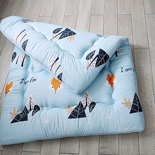 Floor Mattress for Adults Traditional Japanese Floor Futon Mattresses Foldable Guest Bed Camping Mattress Roll Up Sleeping Pad Thicken Tatami Mat with Mattress Cover,Fox,Full(120x200cm) - color: Fox, size: Full(120x200cm)