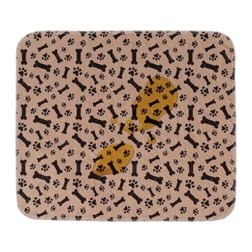 Washable Pee Pads for Dogs | Reusable Leak-Proof Urine Mat | Absorbent Odor Proof Non-Slip Puppy Pee Pad | for Training Potty Indoor Crate Balcony Car Kennel Floor - color: Tan, size: 30x30cm