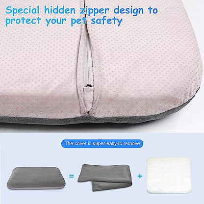Magic Dog Super Comfy Dog Bed for Large Dogs, 47" Extra Large Washable Dog Bed with Removable Cover, Anti-Slip Bottom & High-Density Foam, Jumbo Size XL Dog Mattress - color: Grey, size: 47.0"L x 39.0"W x 5.0"Th