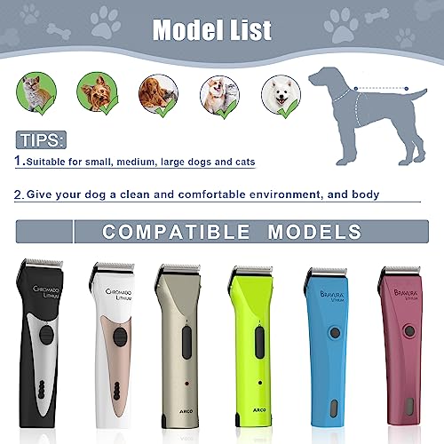 [1 Pack] 5 in 1 Replacement Blades Compatible with Wahl Arco, Bravura, Chromado, Creativa, Figura, Motion & Super Groom，Figura， Dog Clippers for Dogs Grooming (Silver) - color: Silver-1
