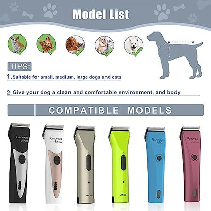 [1 Pack] 5 in 1 Replacement Blades Compatible with Wahl Arco, Bravura, Chromado, Creativa, Figura, Motion & Super Groom，Figura， Dog Clippers for Dogs Grooming (Silver) - color: Silver-1
