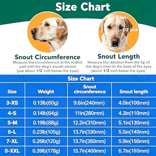 Dog Muzzle for Large Dogs, Silicone Basket Dog Muzzle for Large and Medium Breeds,Prevent Eating Chewing and Barking for Trimming Training Grooming (S-4) - size: S-4