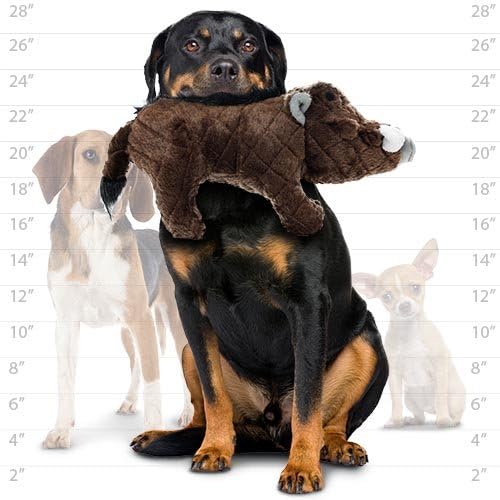 MIGHTY- Safari Brown Warthog- Squeaker-Multiple Layers. Made Durable, Strong & Tough. Interactive Play Dog Toy (Tug, Toss & Fetch). Machine Washable & Floats | Ultra Durable Plush Toy with Multiple Layers & Reinforced Seams , Washable and Floats , Mighty®