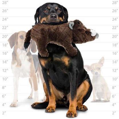 MIGHTY- Safari Brown Warthog- Squeaker-Multiple Layers. Made Durable, Strong & Tough. Interactive Play Dog Toy (Tug, Toss & Fetch). Machine Washable & Floats | Ultra Durable Plush Toy with Multiple Layers & Reinforced Seams , Washable and Floats , Mighty®