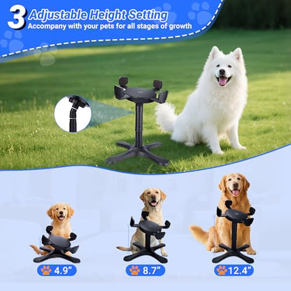 Dog Bowls,Elevated Adjustable Dog Bowl Stand with 3 Heights & Tilted Feeding Design, Raised Stand Compatible with Medium & Large Breeds(with Bowl) Black - size: Dog Bowl Stand 1 Pack With Bowl