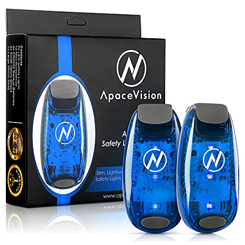 LED Safety Light (2 Pack) - Clip On Strobe/Running Lights for Runners, Dog, Bike, Walking, Boat, Kayak, Stroller and More - High Visibility Accessories for Your Reflective Gear, Bicycle - color: Blue