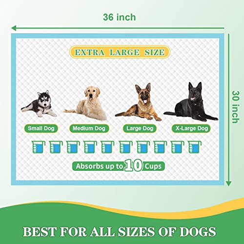 DEEP DEAR Dog Pads Extra Large 30"x36" [30-Count], XXL Puppy Pads for Potty Training, Leak-Proof Pee Pads for Dogs, Super Absorbent Puppy Pee Pads XL, Disposable Pet Pads for Puppies, Cats, Rabbits - size: Thickened XXL: 30"x36"-30 Ct
