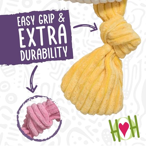 HuggleHounds Knottie Plush Dog Toy - Dog Stuffed Animal Toy, Puppy Toys, Squeaky Dog Toy for Small, Medium & Large Dogs, Durable Plush to Keep Them Busy - Angus Cow, Small - size: Small, style: Angus Cow