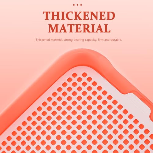 ULTECHNOVO Mesh Dog Toilet Tray Indoor Puppy Potty Trainer Anti-Slip Dog Pee Tray Lightweight Durable 6.9X5.5 Inch for Easy Cleaning and Training - color: Pink