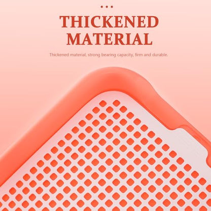 ULTECHNOVO Mesh Dog Toilet Tray Indoor Puppy Potty Trainer Anti-Slip Dog Pee Tray Lightweight Durable 6.9X5.5 Inch for Easy Cleaning and Training - color: Pink