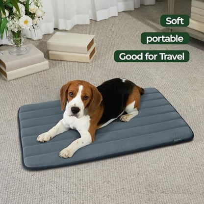 BALANCE Dog Crate Pad, Dog Foam Crate Mat Kennel Pad, Washable Water-Resistant Pet Bed Flat Dogs Cage Mat for Large Dogs, 2 Packs - color: Dusty Blue, 2 Packs, size: 36.0"L x 23.0"W x 0.8"Th