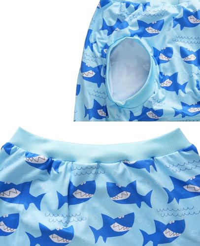 Pet Dog Blue Sleeveless T Shirts with Shark Pattern Printed pet Clothes Soft Breathable Vest for Large Dogs Large,Shark - color: Shark, size: Large