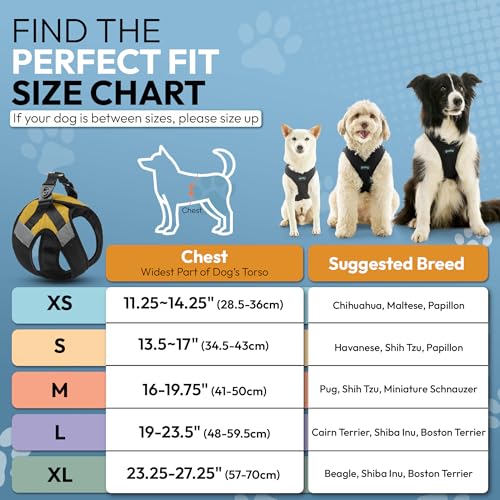Gooby Soft Mesh X Step in Dog Harness - Yellow, X-Small - color: Yellow, size: X-Small