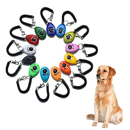2 Pcs Dog Training Clicker, Ultrasonic 2-in-1 Pet Whistle with Strap
