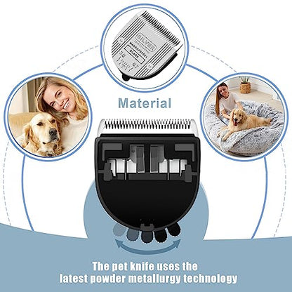 [1 Pack] 5 in 1 Replacement Blades Compatible with Wahl Arco, Bravura, Chromado, Creativa, Figura, Motion & Super Groom，Figura， Dog Clippers for Dogs Grooming (Silver) - color: Silver-1