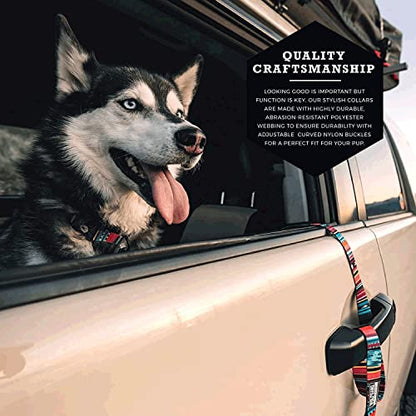 Wolfgang Heavy Duty, Adjustable Dog Collar with Quick Release Nylon Buckle for Walking & Training, Quetzal Print, Small - color: Quetzal Print, size: Small (5/8 Inch x 8-12 Inch)