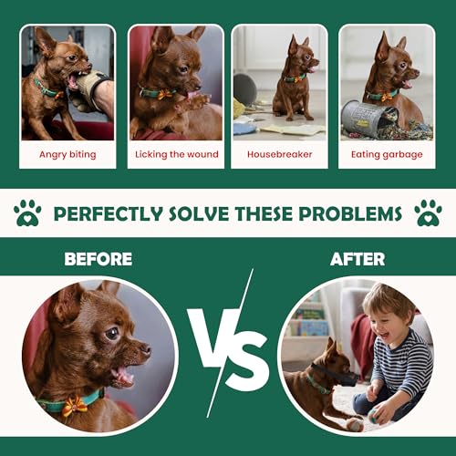 Dog Muzzle for Small Dogs – Adjustable Soft Velcro with Air Mesh Small Dog Muzzle | Perfect for Barking and Biting Prevention | Puppy Mussels for Grooming Allows Panting & Drinking - size: Small ( 4.7” - 5.9” )