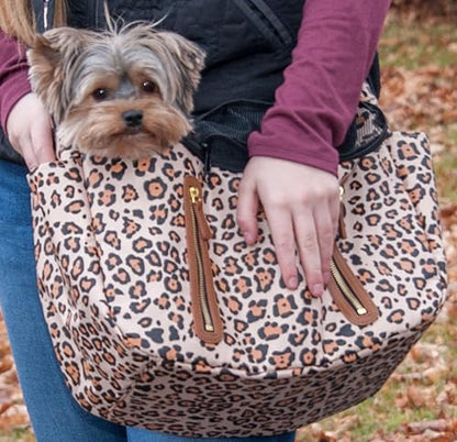 Pet Gear Carrier and Car Seat, Animal Print Sling | For Small Dogs & Cats - color: Animal Print Sling
