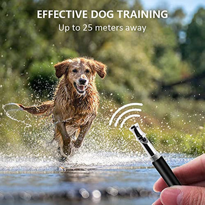 2 Pack Dog Whistle, Dog Whistle to Stop Barking Neighbors Dog, Adjustable Ultrasonic Silent Dog Whistle, Professional Recall Dog Training Whistle with Lanyard