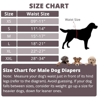 Paw Legend Washable Dogs Diapers Male Dog Belly Bands for Male Dogs Diapers Reusable Puppy & Doggie Diapers Male - color: Purple Grey, Green, Brown, size: X-Small