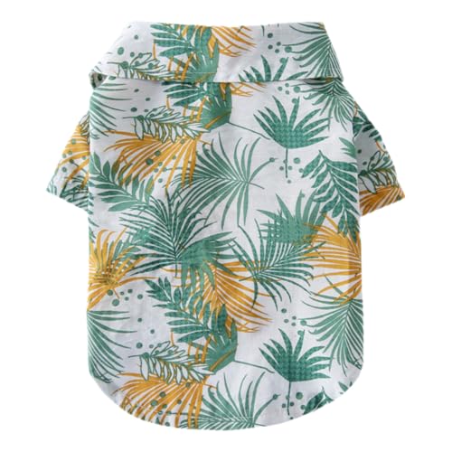 Tangpan Daisy Tropical Print Pet Dog Shirt Puppy Summer Hawaiian Beach Polo Shirts Clothes (Z White,XS) - color: Z White, size: X-Small
