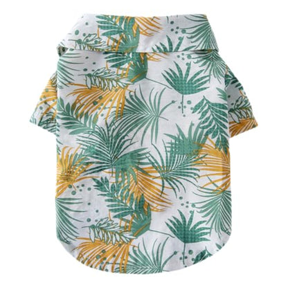 Tangpan Daisy Tropical Print Pet Dog Shirt Puppy Summer Hawaiian Beach Polo Shirts Clothes (Z White,XS) - color: Z White, size: X-Small