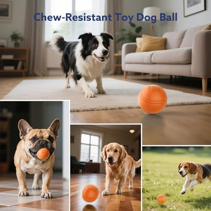 AIPERRO Interactive Dog Toys Ball, Smart Action Activated Rechargeable Pet Toy, TPU Material, IPX7 Waterproof Rating, Automatic Rotating/Bouncing/Moving, Suitable for Small/Medium Dogs-Orange - color: Orange
