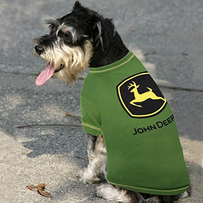 Pets First John Deere Dog T-Shirt, Large. Clothing for Pets, Dogs, Cats, Puppies, Kittens. Comfortable, Durable Tee Shirt Jacket Polo Costume Licensed with John Deere Theme/Logo, Green (JOD-4014-LG) - size: Large