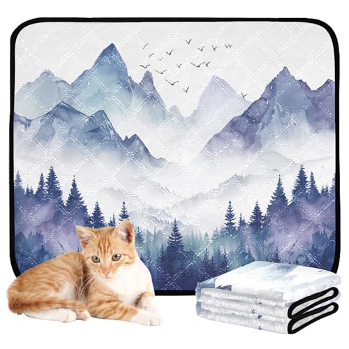 Qilmy Mountain Pet Mat, Waterproof Reusable Dog Training Pad Anti-Slip Pet Creat Pad for Small Medium Large Dogs and Cats - size: Medium+Large