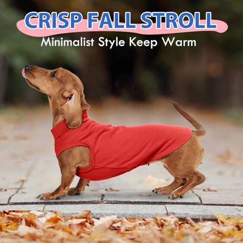 Fleece Vest Sweater for Small Dogs - Red, S - Stretchable Shirt | Soft Lightweight Sweatershirt,Fall Winter Jackets Keep Warm,Pullover Design,Home Pet Clothing,Shih Tzu - color: Red, size: Small