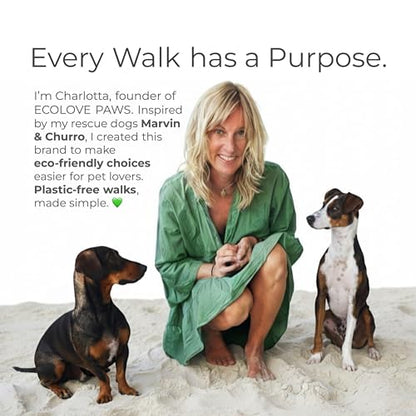 100% Certified Home Compostable Dog Poop Bags, Extra Thick, Plant-Based, Plastic-Free, Unscented, 240 Bags (16 Rolls), Leakproof & Easy Open