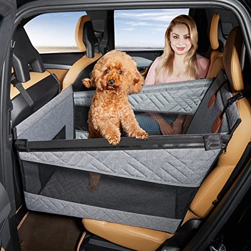 TKYZ Medium Dog Car Seat,Back Seat Extender for Dogs,Waterproof Large Dog Seat Cover for Backseat, Pet Bed for Car Hammock(Grey-s) - color: grey, size: Small