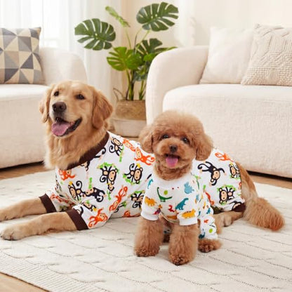XPUDAC 4 Pack Dog Pajamas Soft Strechy Summer Doggie Clothes for Small Medium Dogs Boy Girl Dog Onesie Puppy Pjs Cat Apparel-X-Small - size: X-Small(Chest-12" Back-8" Neck-9")