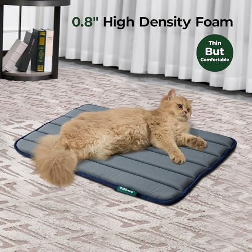 BALANCE Dog Crate Pad, Dog Foam Crate Mat Kennel Pad, Washable Water-Resistant Pet Bed Flat Dogs Cage Mat for Small Dogs - color: Dusty Blue, size: 24.0"L x 18.0"W x 0.8"Th