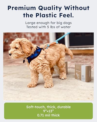 Wooflinen Home Compostable Dog Poop Bags – Leak-Proof Dog Poop Bags Rolls – Large 9x13”, Durable, Easy Tear – Made from Plant & PBAT Material – For Big & Small Dogs – 720 Count (48 Rolls) - size: 240 Count (Pack of 3)