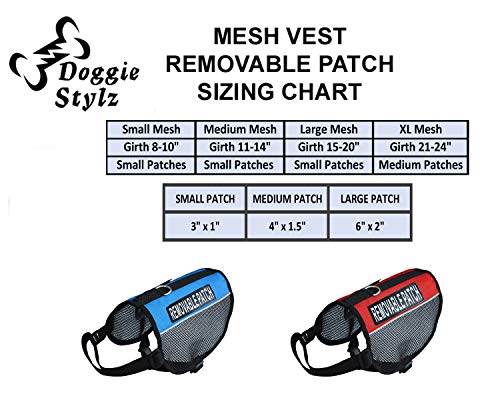Doggie Stylz Set of 2 Reflective Deaf Dog Removable Patches with Hook Backing for Working Dog Harnesses & Vests. Durable and Interchangeable - Comes in 3 Sizes Small, Medium and Large - size: Small 3"x1"