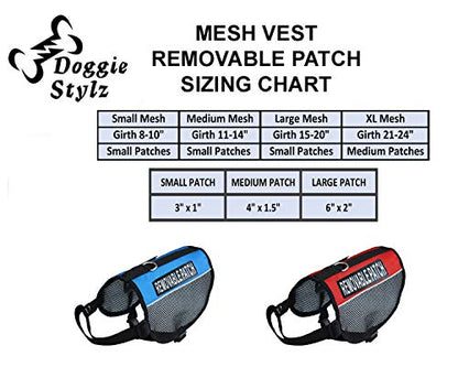 Doggie Stylz Set of 2 Reflective Deaf Dog Removable Patches with Hook Backing for Working Dog Harnesses & Vests. Durable and Interchangeable - Comes in 3 Sizes Small, Medium and Large - size: Small 3"x1"
