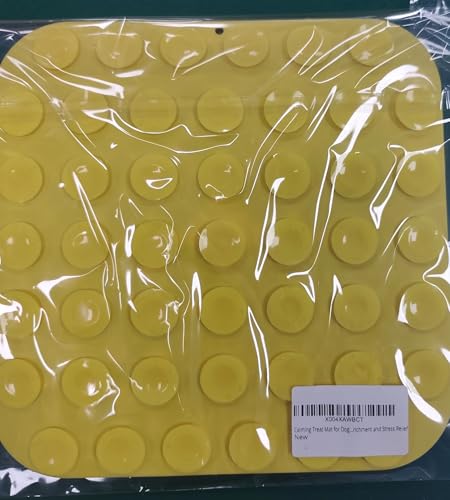 Calming Treat Mat for Dogs and Cats, Anti-Anxiety Slow Feeder with Strong Suction Cups, Silicone Licking Pad for Bathing, Grooming and Training, Enrichment and Stress Relief
