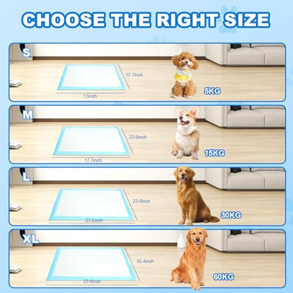 Thick Odor Neutralizing Disposable Dog Training Pads Heavy Duty Absorbent Pet Pee Pads for Dogs Odor Control Ultra Absorbent Dog Training Pads Large Size (50, M)
