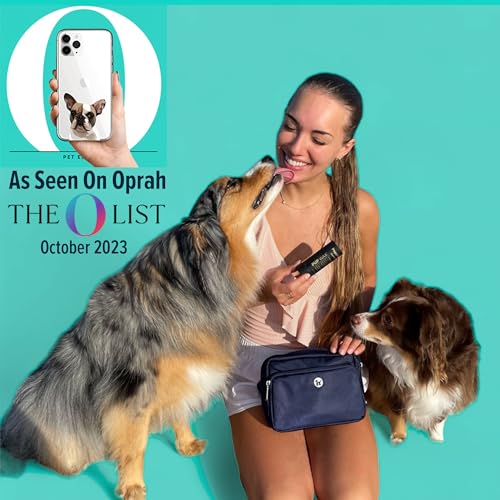 Puppington 3-in-1 Crossbody Dog Walking Bag & Treat Pouch with Matching Planet Safe Poop Bags & Built-In Dispenser - Dog Mom Gift for Puppy Training with Zippered Pockets (Onyx Black) - color: Onyx Black