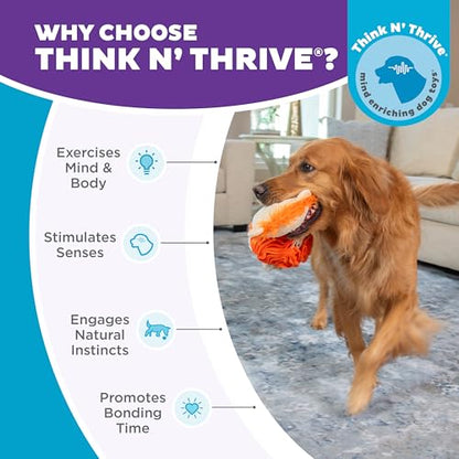 Outward Hound by Nina Ottosson Stuff N' Snuffle Plush Snuffle Ball Dog Puzzle, Lion, Multicolored - color: Stuff N' Snuffle Lion
