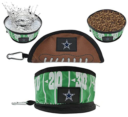 Pets First NFL Collapsible Pet Bowl - color: Dallas Cowboys, style: 1 Pack