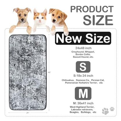 Qeils Washable Pee Pads for Dogs, 2 Pack Reusable Puppy Pads 24"x48" Super Absorbent Leakproof Dog Training Pads, Non-Slip Potty Pads for Gallery, Floor, Couch, Litter Mat Pet Essentials - size: 24"*48"(Pack of 2)
