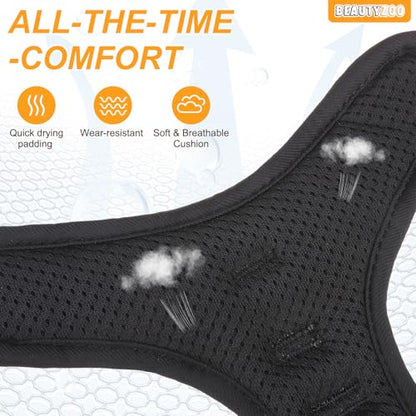 BEAUTYZOO No Pull Dog Harness Large, Adjustable Dog Harness and Leash Set -Easy Wearing with 3 Buckles/Control Handle,No Choke Soft Padded Reflective Pet Vest for Training Walking Hiking, L - color: Geometry, size: L: chest 22"-33"